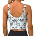 thumbnail image 2 of Bixox Women's Cow With Fresh Milk Pattern Fitness Navel Tank Top U-Back Yoga Tank Top Sweatshirt Sports Bra, 2 of 5
