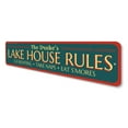 thumbnail image 4 of Lake Rules Novelty Sign, Metal Wall Decor - 4x18 inches, 4 of 4