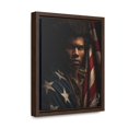 thumbnail image 2 of Patriotic Spirit: Afro-Haired Black Man with American Flag" - Gallery Canvas Wrap, 2 of 2