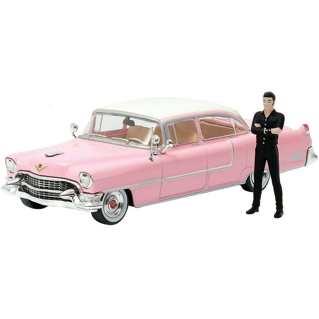 Maqueta de coche fundido a presión da luz verde al Cadillac 1955 de Elvis Presley
