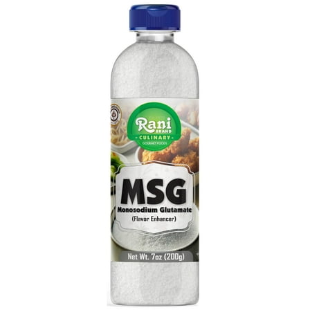 Rani MSG (Monosodium Glutamate) 7oz (200g) PET Jar ~ Flavor Enhancer, Umami Seasoning, Perfect for stir-frying, roasting, soups | Gluten Friendly | Vegan | NON-GMO | Kosher | Indian Origin