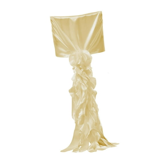 Fundas para sillas de boda, decoración para respaldo de silla, falda para silla alta para sala de estar, eventos especiales, banquetes, bodas, cocina Champán