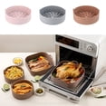 thumbnail image 3 of Graflsoa Non-Stick Silicone Air Fryer Grill Pan - 16cm Round, Heat Resistant, Easy Clean, Gray, 3 of 6