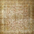 thumbnail image 1 of Ahgly Company Machine Washable Indoor Square Traditional Light Brown Area Rugs, 6' Square, 1 of 7