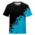 thumbnail image 2 of Gibobby Casual Playera de Manga Corta para Mujer Camiseta holgada informal manga corta con cuello redondo y estampado Multicolor para mujer(Azul,M), 2 of 3