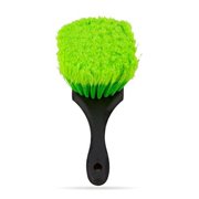 Slick Products Premium Short Handled Scrub Brush with Medium Soft Tip Bristles