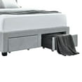 thumbnail image 4 of Light Grey Tufted Full Storage Bed Frame | Mattress Ready with 4 Roller Drawers | Polyester Fabric Upholstery | Glam Bedroom Furniture | 79.75" L | Box Spring Not Required, 4 of 6