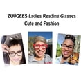 thumbnail image 2 of ZUVGEES Style Rétro Verre de Lecture Carré Grands Montures de Lunettes Grand Lentille 50mm, 2 of 4