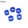 thumbnail image 2 of Flmtop 100Pcs 8mm Identification Opening Leg Foot Rings for Poultry Birds Blue, 2 of 9