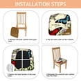 thumbnail image 4 of Pioneer Flower and Butterfly Seat Covers for Dining Room Chairs Set Of 4,Stretch Printed Washable Chair Seat Cover with Elastic Ties and Button,Removable Waterproof Couch Cushion Covers, 4 of 6