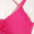 thumbnail image 7 of Linfrsh Womens High Waisted Bikini Set Knot Twist Front High Rise Two Piece Swimsuits Bathing Suits Red,L, 7 of 7