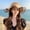 Khaki, variant on Straw Hat Summer New Hat Female Lace Bow Beach, Beach, Sea Tourism Sunscreen Sun Hat Big Along The Sun Hat