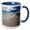 Blue/White, variant on 3drose, Asia, Indonesia, Krakatau Volcano. Beach Scene-as11 Gje0057 - Gavriel Jecan, 11oz Two-tone Green Mug