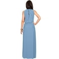 thumbnail image 5 of KOH KOH Long Sleeveless Bridesmaid Wedding Party Guest Summer Flowy Casual Brides Formal Evening Sexy Halter Neck Maxi Dress Gown For Women Pastel Blue XXXX-Large US 26-28 NT012, 5 of 6