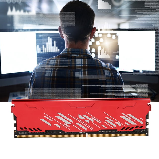 Module de Mémoire de Bureau, Rouge DDR4, 2666MHz, Alliage d'Aluminium, RAM de Jeu, Châssis d'Ordinateur Amélioré avec Performance Accrue, Refroidissement Rapide, Tension Standard 1.2V