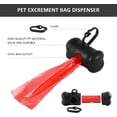 thumbnail image 3 of Paquete de 2 cajas con forma de hueso, bolsas sanitarias para perros, bolsas de basura gruesas impermeables para perros con dispensador, tapas de bolsas sanitarias (rosa, negro) ER, 3 of 5