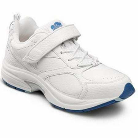 

Dr. Comfort Spirit Women s Athletic Shoe: 5 Wide (C-D) White Elastic Lace w/Strap