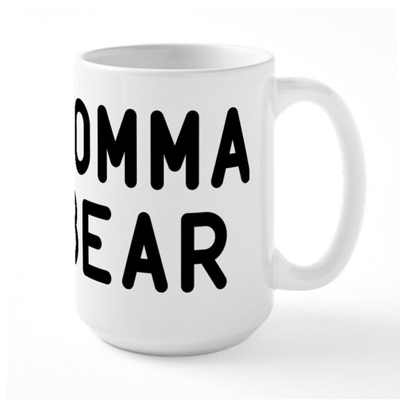 CafePress - Momma Bear Black Large Mug - 15 oz Ceramic Large White Novelty Mug