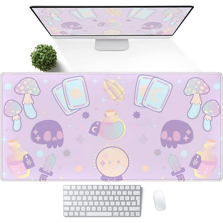 Cute Desk Mat Anime Cartoon Desk Pad Mouse Pad Kawaii Large Yellow Shiba  Inu Gaming Mousepad XXL Laptop Keyboard Desktop Writing Pad Stitched Edge Desk  Accessories for Girls Students 31.5''''X15.7'''' 