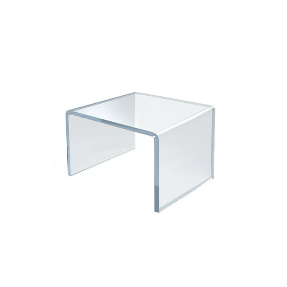 Clear Acrylic Riser Pedestal Display 3.5"W x 3.5"D x 3.5"H, 4-Pack