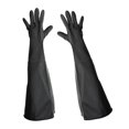 thumbnail image 3 of Guantes de látex de protección química, guante de caucho natural, para entornos mecánicos y químico 60 cm Negro Sunnimix Guantes de trabajo de goma, 3 of 8
