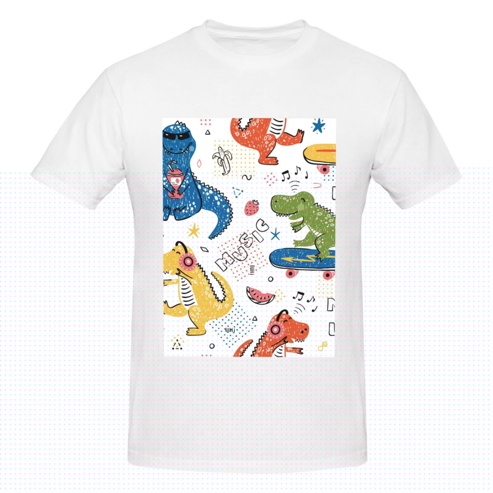 thumbnail image 4 of Bingfone Dinosaur Men'S Loose Fit Short-Sleeve Pocket T-Shirt, 4 of 7