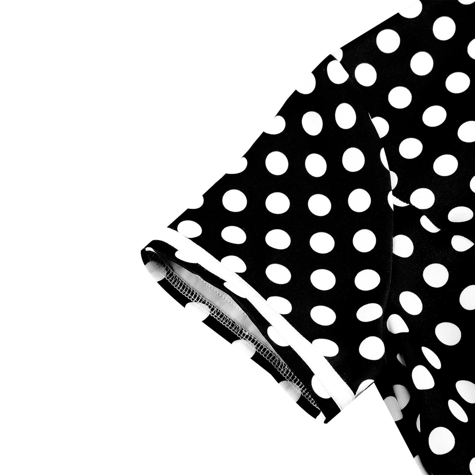 Sentmoon Dinner Dress Summer Polka Dots Print Spring Dresses for Women 2026 Short Sleeve Cocktail Plus Size Elegant Dresses for Women Beach Day Essentials for Festival and Music Event XL