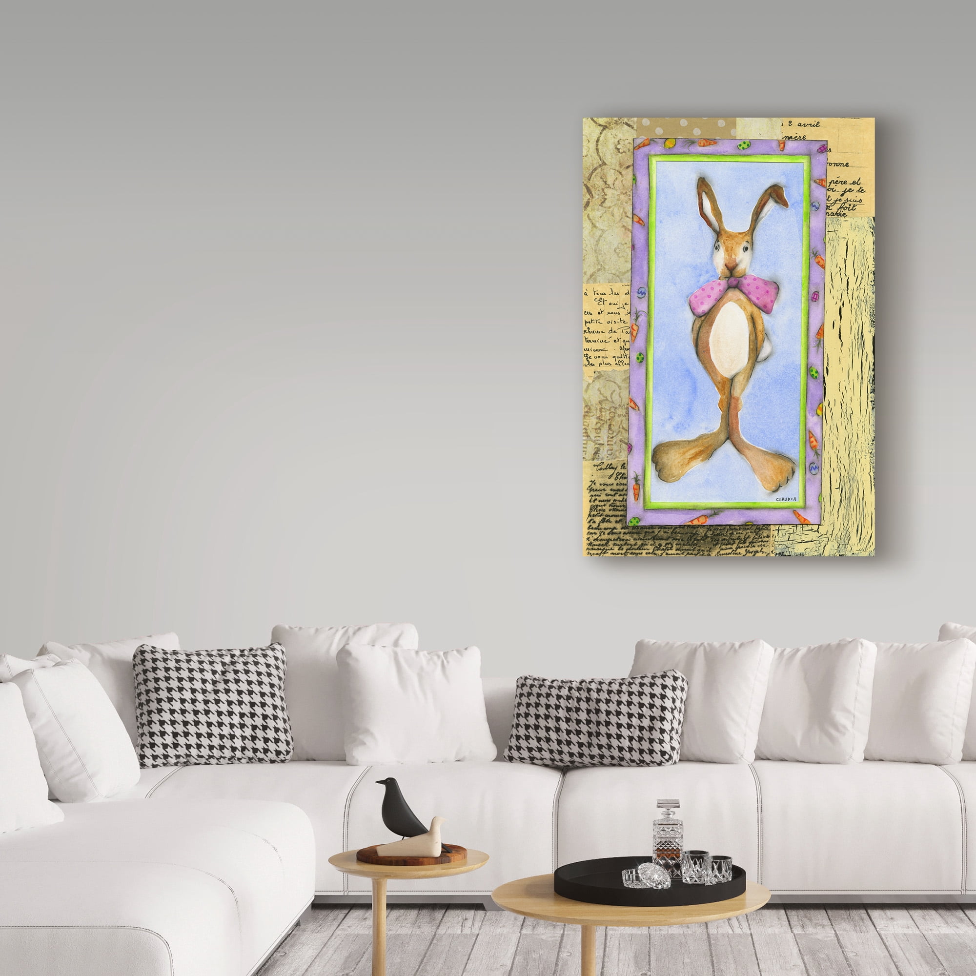 Trademark Fine Art 'Antique Easter Bunny' Canvas Art by Claudia Interrante