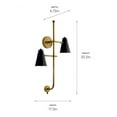 thumbnail image 3 of 2 Light Wall Sconce in Mid-Century Modern Style-30.5 inches Tall and 18.25 inches Wide-White Finish Bailey Street Home 147-Bel-4435960, 3 of 9