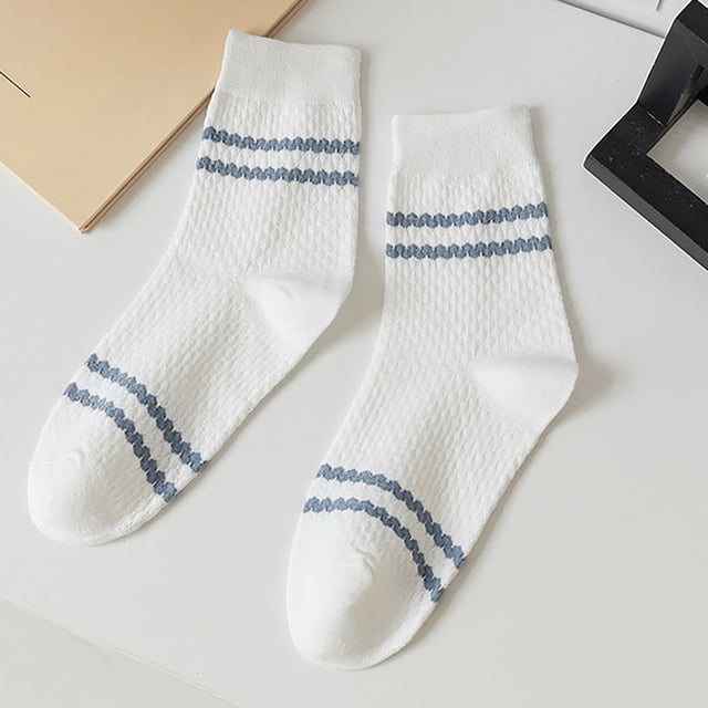 Socks Men Warm Socks Man Stripe Socks Solid Color Men Winter Socks Sports Socks
