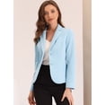 thumbnail image 2 of ChaqueDe Traje De ChaqueElástiCon Cuello De SolaPaOficiDe Trabajo PaMujer Azul S, 2 of 6