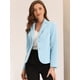 thumbnail image 2 of ChaqueDe Traje De ChaqueElástiCon Cuello De SolaPaOficiDe Trabajo PaMujer Azul S, 2 of 6