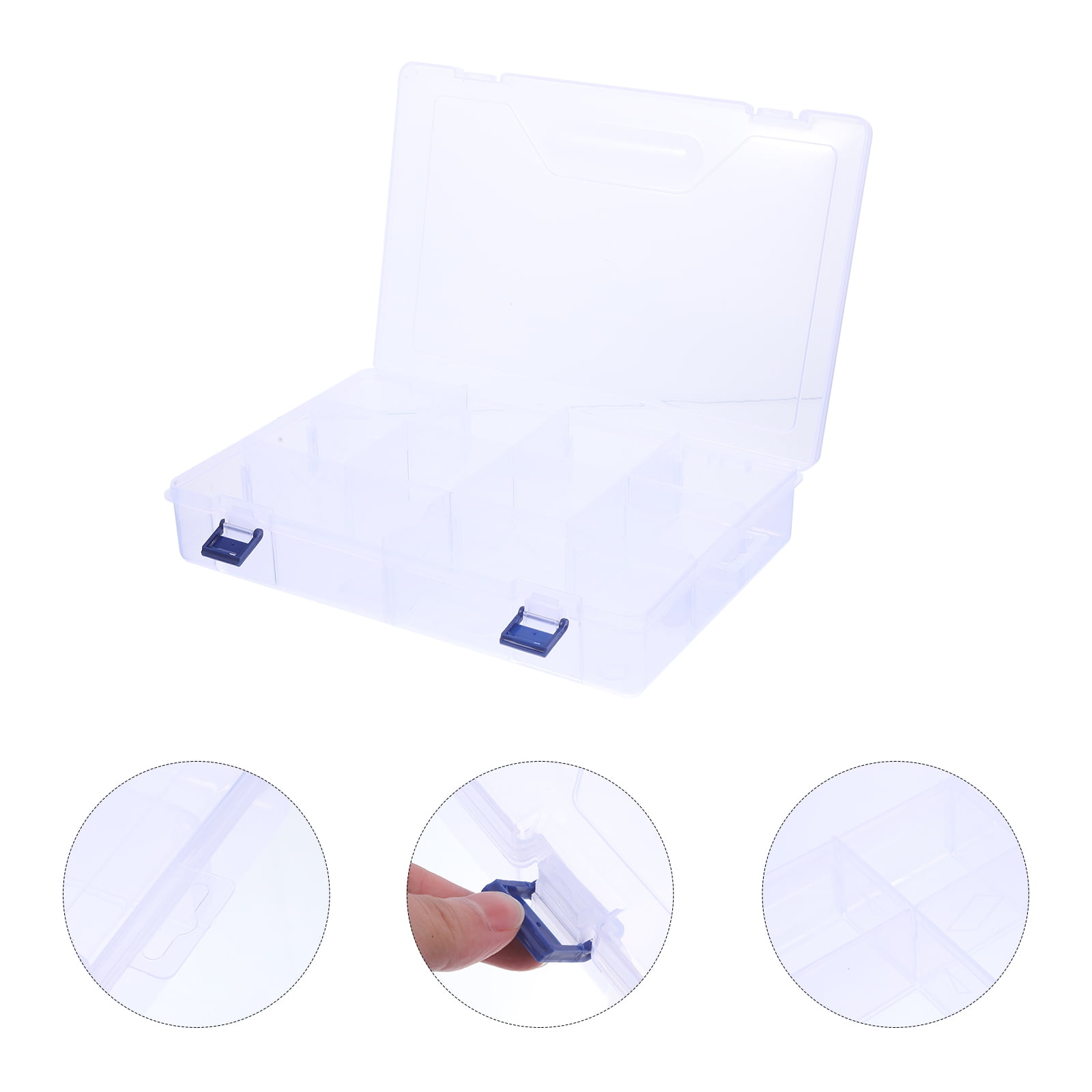 Tersarium 2pcs Pencil Case Clear Organizer Box Clear Box Organizer Clear Jewelry Box Organizer