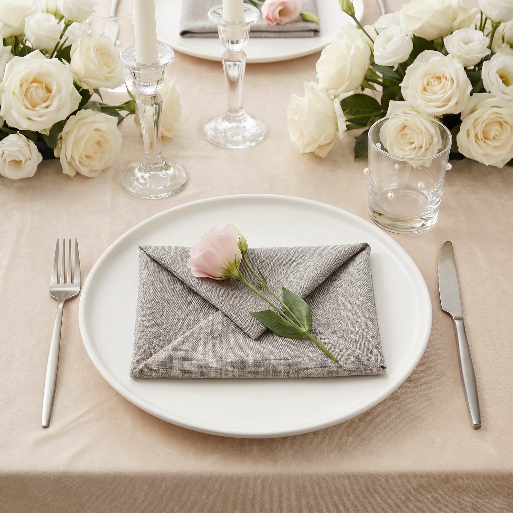 Unique Bargains 6Pcs Dinner Use Cotton Cloth Napkins Milk Coffee 20x20inch