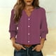 thumbnail image 1 of TaTaai Women's Fashion Spring And Summer Button Up Cardigan 3/4 Quarter Sleeve Jacket V-neck Top/shirt Gift, 1 of 6