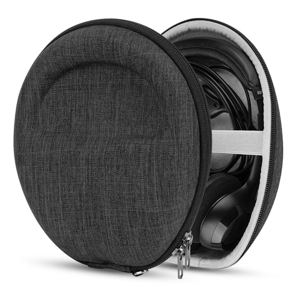 Geekria Shield Headphones Case for On-Ear Replacement Hard Shell Travel Carrying Bag with Cable Storage, Compatible with JBL E40BT, E45BT, E50BT, E30 Headphones (Dark Grey)