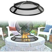 Fire Pit Spark Screen 30 inch - Heavy Metal Outdoor Fire Pit Screen Cover Round with Hook for Easy to Lift fire Pit Screen 30 inch Round, firepit Replacement Screen & Fire Pit Insert