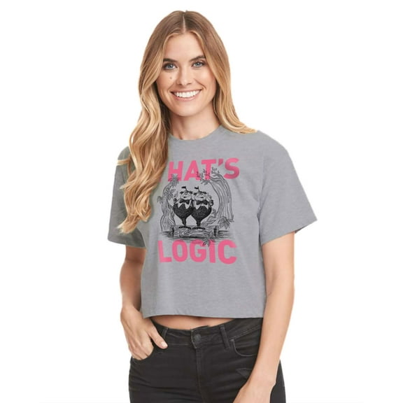 Alice In Wonderland - That's Logic - Juniors Cropped Cotton Blend T-Shirt