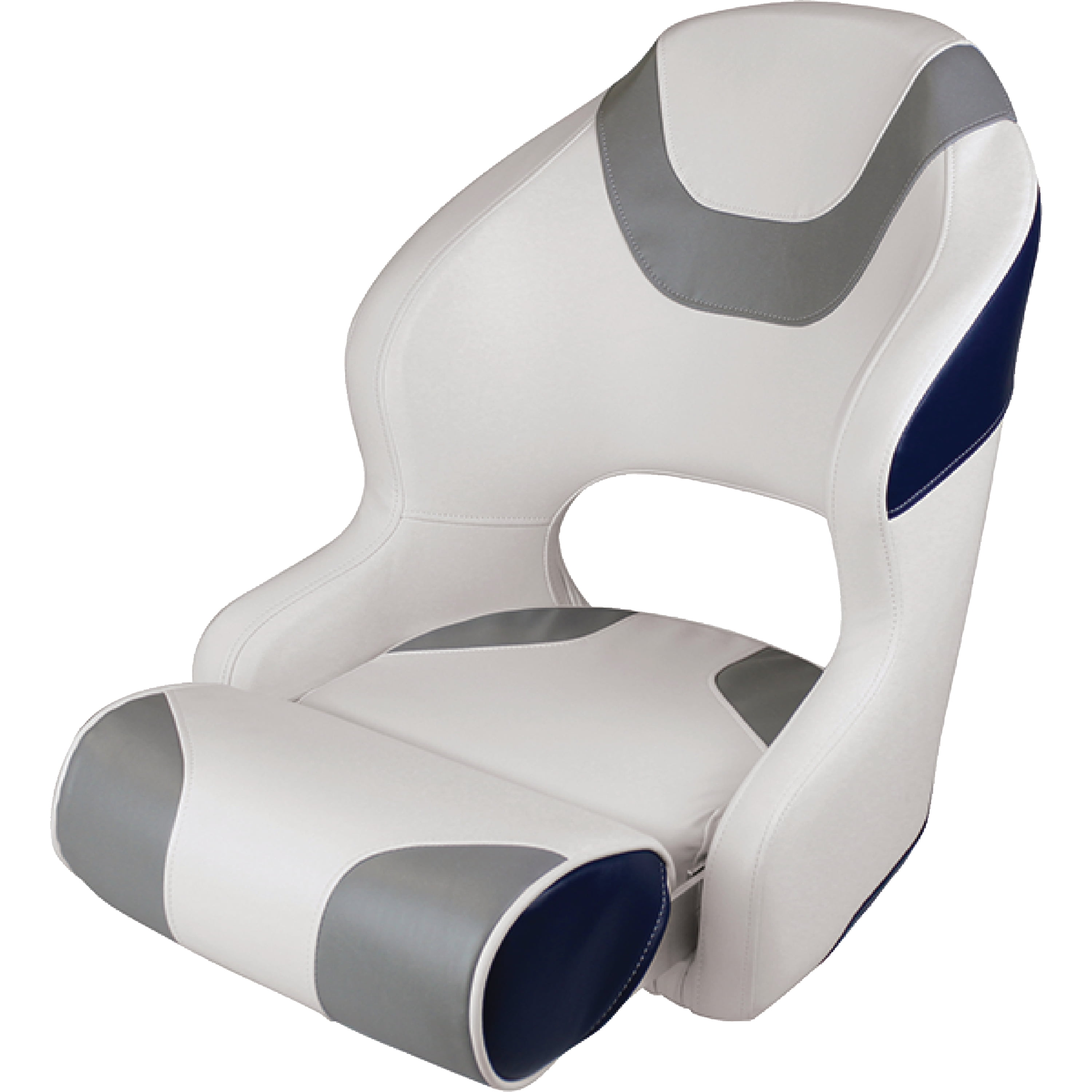Wise 33151773 Baja Bucket Seat with Flip Up Bolster, White/Grey/Navy