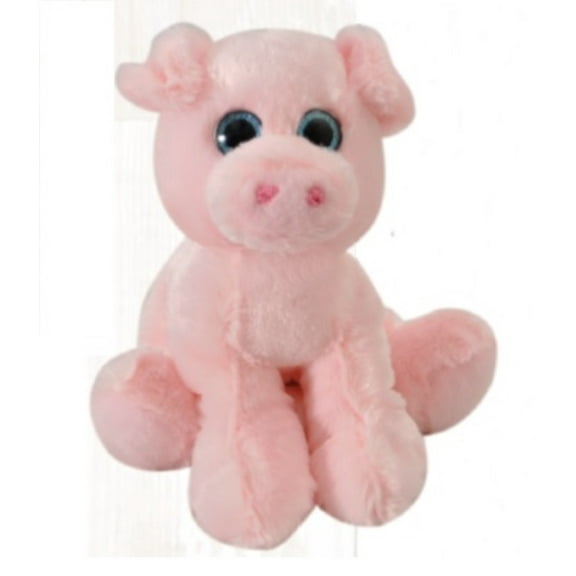 Pig Stuffed Animal-Pink, 7 inch by The Petting Zoo