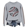 thumbnail image 2 of HLKJKLS Oversized Sweatshirt For Women Spring Baseball Print Crew Neck Loose Casual Hoodie Top Gray S-Xxl, 2 of 4