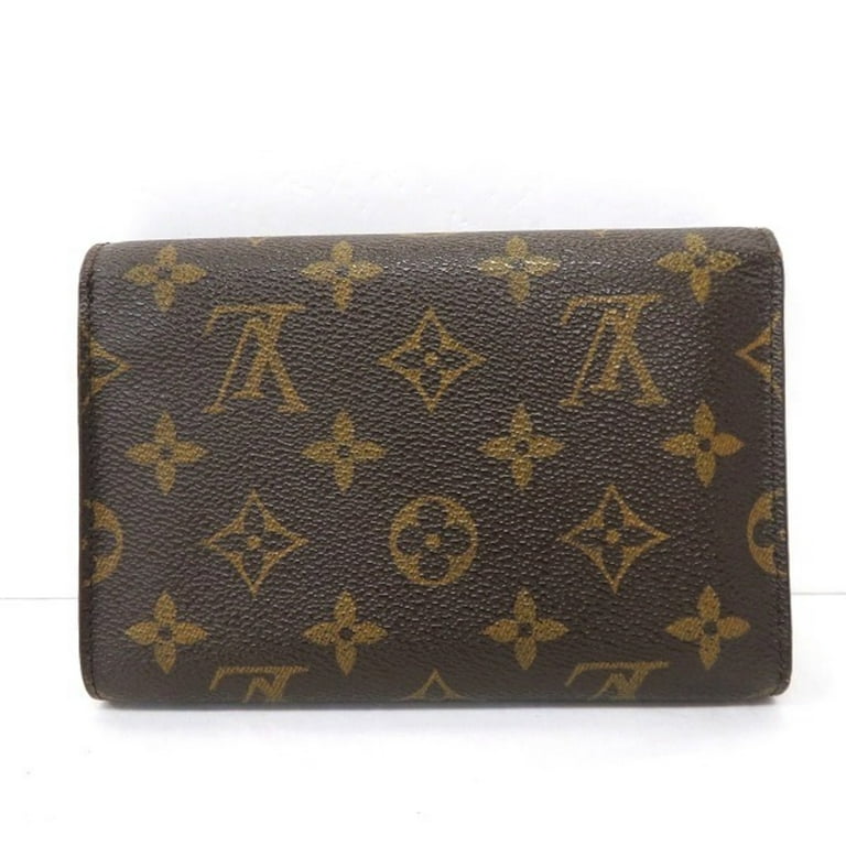 Louis Vuitton Brown International Trifold Monogram Checkbook Wallet