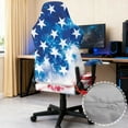 thumbnail image 4 of Xoenoiee American Flag Firework Print Gaming Chair Covers Slipcover Set with Armrest Covers, Stretchable Cat Scratch Proof Fits Most Office, Reclining & Racing Gaming Chairs Machine Washable,, 4 of 7