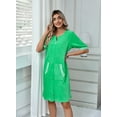thumbnail image 3 of Richie House Housecoat Women Zipper Front Duster Robe 3/4 Lounger Housedress Pocket Nightgown S-3XL RHW4008-C-XXL, 3 of 5