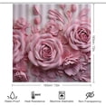 thumbnail image 2 of Beautiful Pink Roses Shower Curtain Sets with Rugs Toilet Lid Cover and Bath Mat Colorful Romantic Floral Shower Curtains with 12 Hooks Waterproof 4 Piece Bathroom Decor Set, 2 of 8