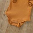 thumbnail image 6 of Mercatoo Toddler Girl Clothes I𝐧fant Tulle Romper Ruffle Solid Clothes 2PCS Set Bow Shorts Girls Matching Outfits Girl and Baby, 6 of 8