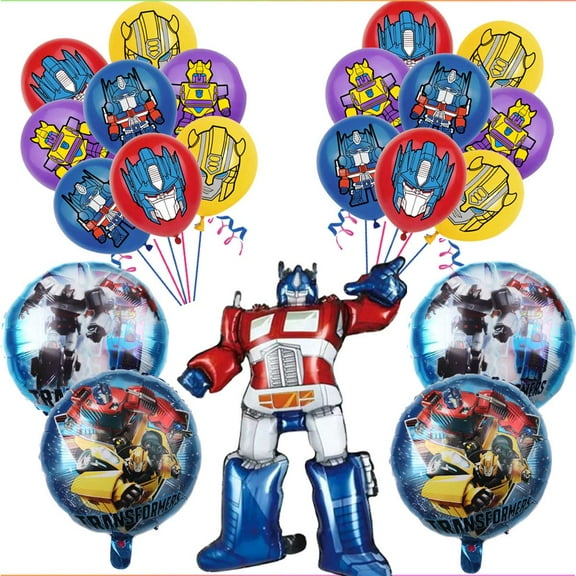 Transformers Balloons Birthday Party Supplies Decor Fans Set Decorations Kit