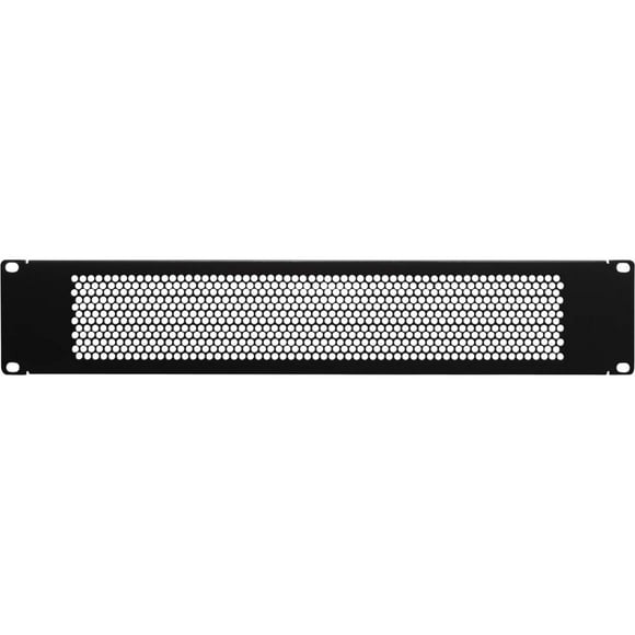 Navepoint 2U Blank Rack Mount Panel Spacer with Venting for 19-Inch Server Network Rack Enclosure Or Cabinet Black