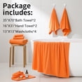 thumbnail image 3 of Jessy Home 8 Piece Home Collection Ultra Soft Cozy Orange Red Towels 700 GSM Plush Towel Set, 3 of 8