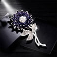thumbnail image 4 of Elegant Sunflower Rhinestone Flower Brooch for Women Gold-Toned Crystal Leaf Daisy Blossom Brooches Lapel Pins Dainty Dress Accessories Wedding Valentine Jewelry, 4 of 6